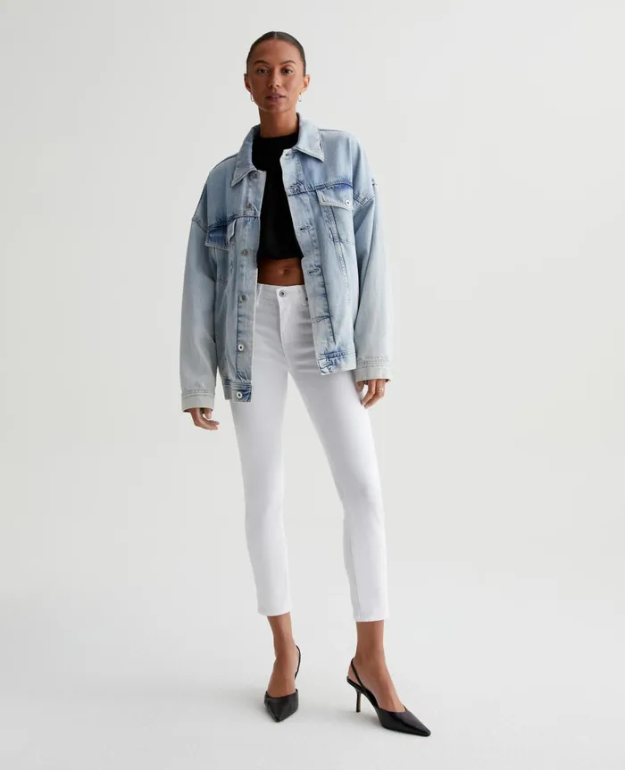 AG Jeans Prima Crop White Women Pants