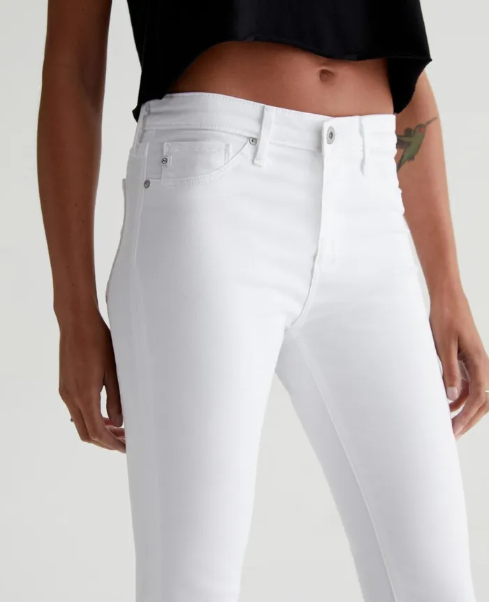 AG Jeans Prima Crop White Women Pants AG Jeans Prima Crop White Women Pants