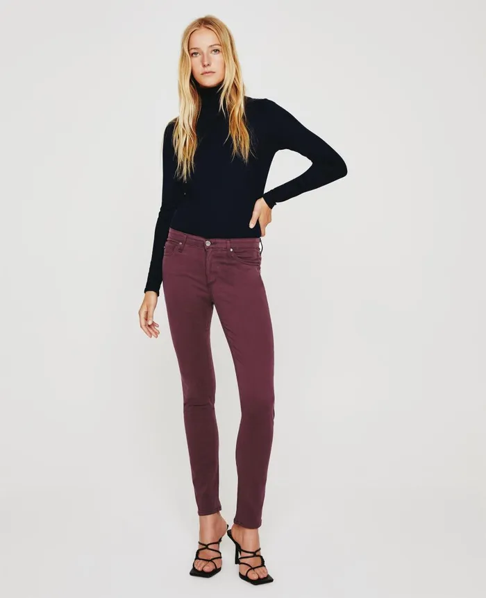 AG Jeans Prima Maroon Peak Women Pants