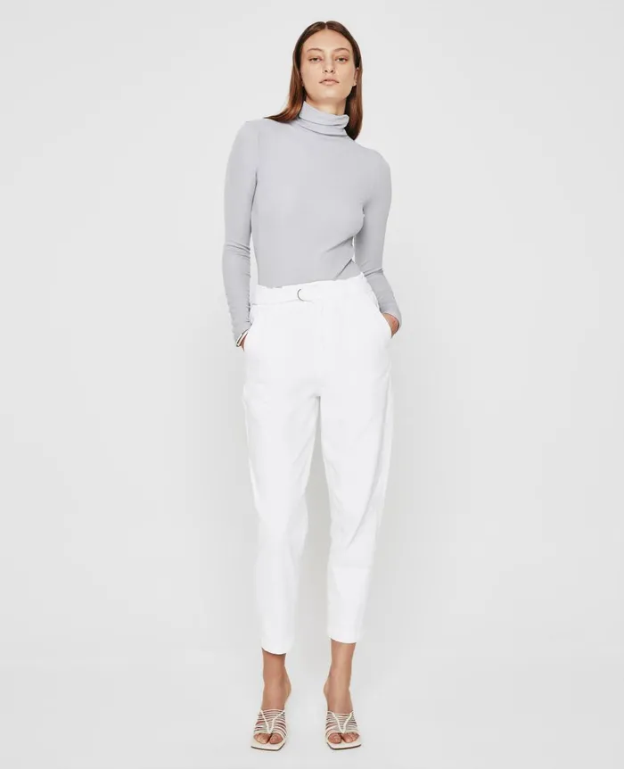 AG Jeans Renn Paperbag Trouser White Women Pants