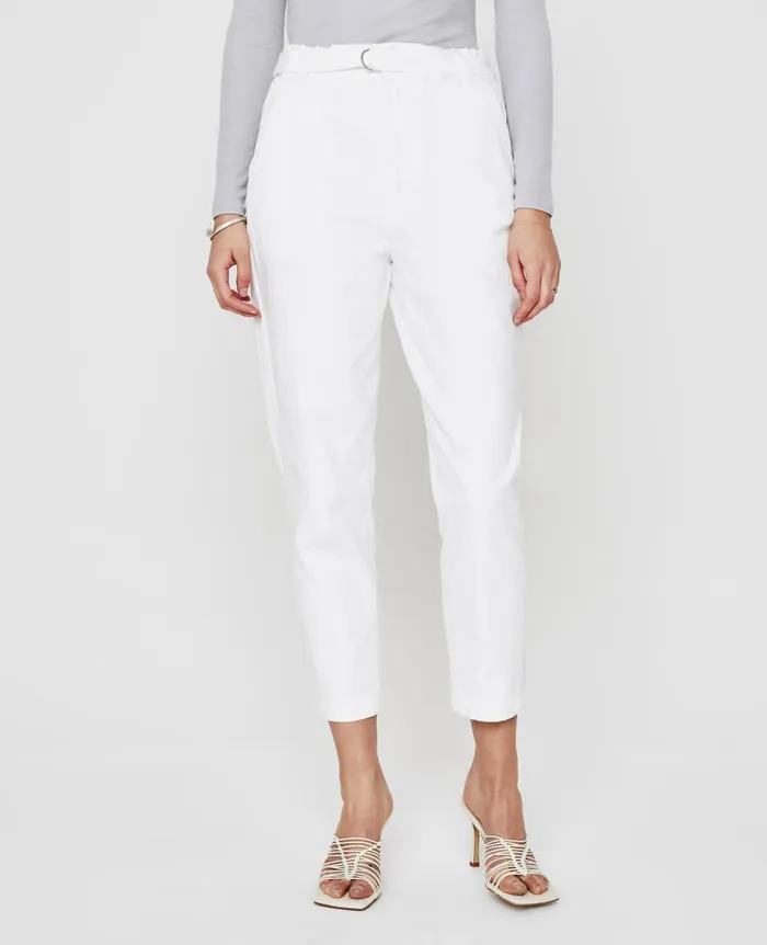 AG Jeans Renn Paperbag Trouser White Women Pants AG Jeans Renn Paperbag Trouser White Women Pants