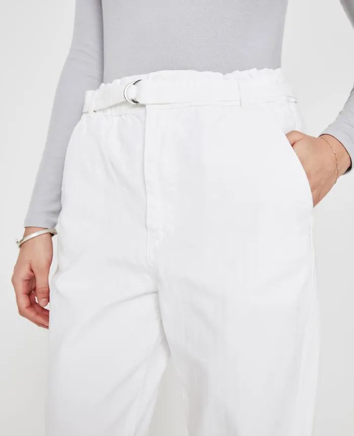 AG Jeans Renn Paperbag Trouser White Women Pants AG Jeans Renn Paperbag Trouser White Women Pants