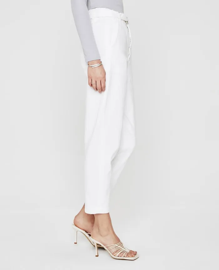 AG Jeans Renn Paperbag Trouser White Women Pants AG Jeans Renn Paperbag Trouser White Women Pants
