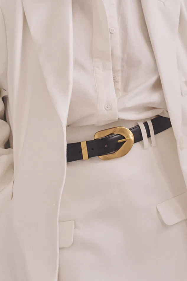 ALBURY BLACK LEATHER BELT Women DISSH Belts