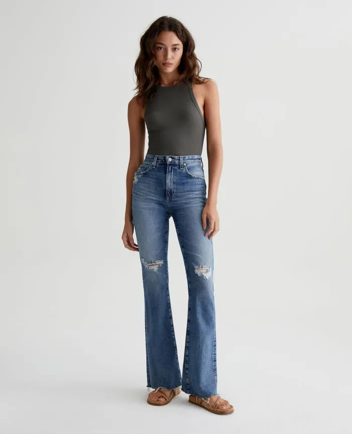Alexxis Boot 17 Years Lagoon Destructed Women AG Jeans Denim