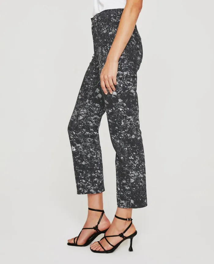 Alexxis Crop Flower Field Black Multi Women AG Jeans Denim Alexxis Crop Flower Field Black Multi Women AG Jeans Denim