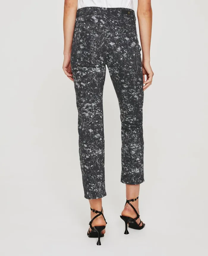 Alexxis Crop Flower Field Black Multi Women AG Jeans Denim Alexxis Crop Flower Field Black Multi Women AG Jeans Denim
