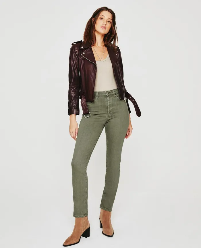Alexxis Slim 3 Years Sulfur Armory Green Women AG Jeans Denim