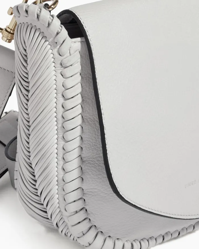 All For Love Saddle Crossbody Cloud With Shiny Gold Women Aimee Kestenberg Crossbody Bags