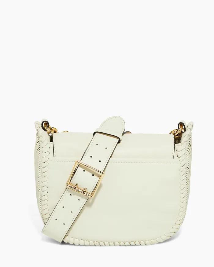 All For Love Saddle Crossbody Vanilla Leaf Embroidery Women Aimee Kestenberg Crossbody Bags