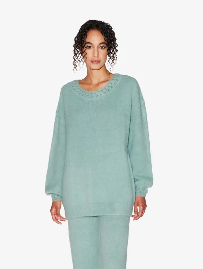 Alpaca Blend Sweater In Almond Green Sleepwear La Perla Loungewear