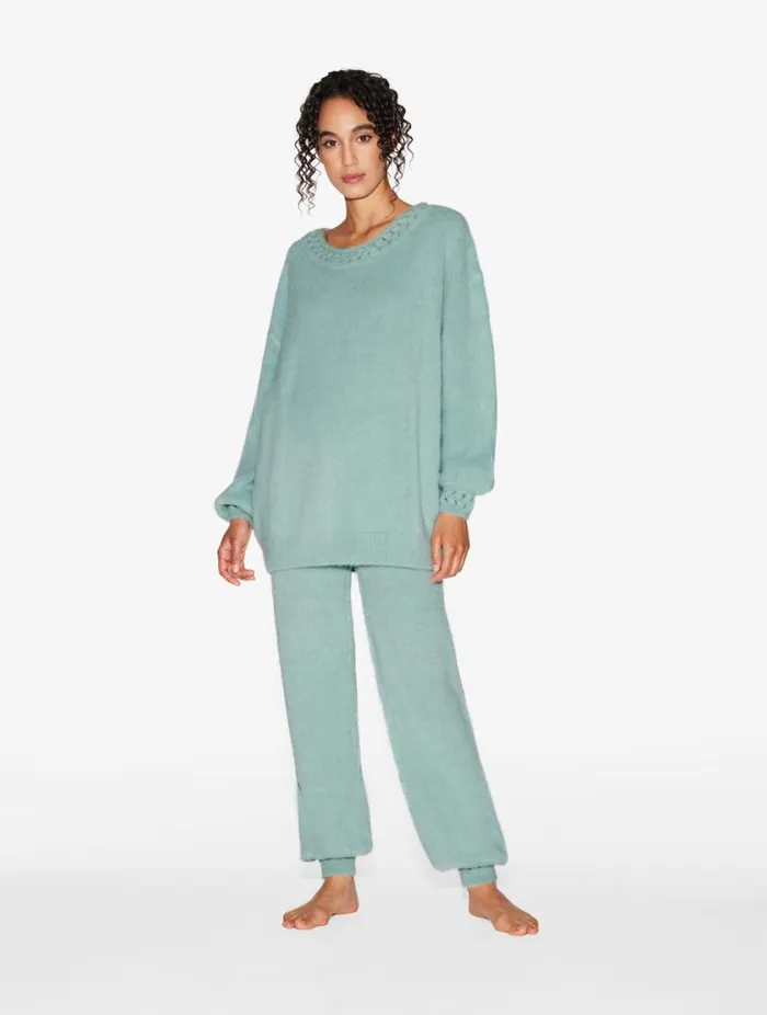 Alpaca Blend Sweater In Almond Green Sleepwear La Perla Loungewear