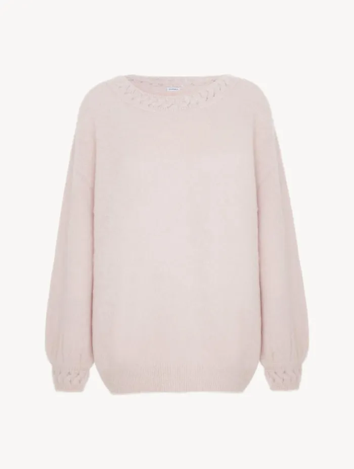 Alpaca Blend Sweater In Powder Pink Sleepwear La Perla Loungewear