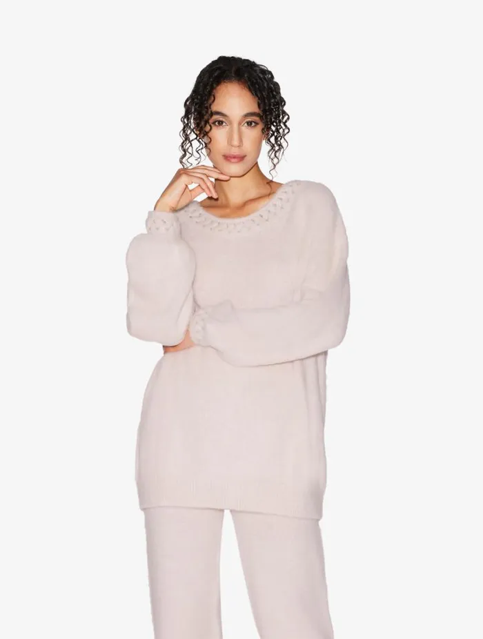 Alpaca Blend Sweater In Powder Pink Sleepwear La Perla Loungewear