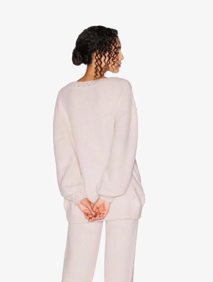 Alpaca Blend Sweater In Powder Pink Sleepwear La Perla Loungewear