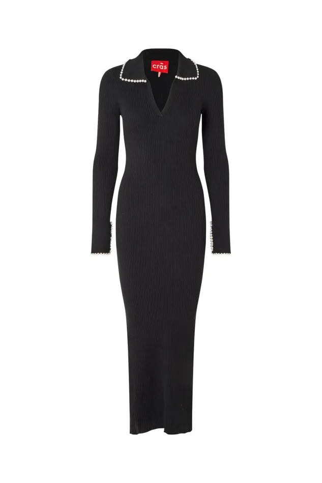 Alyssa Dress 8211 Black Women Cras Knitwear