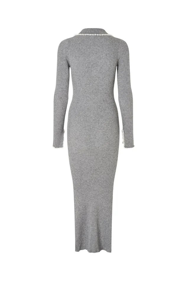 Alyssa Dress 8211 Grey Melange Women Cras Knitwear