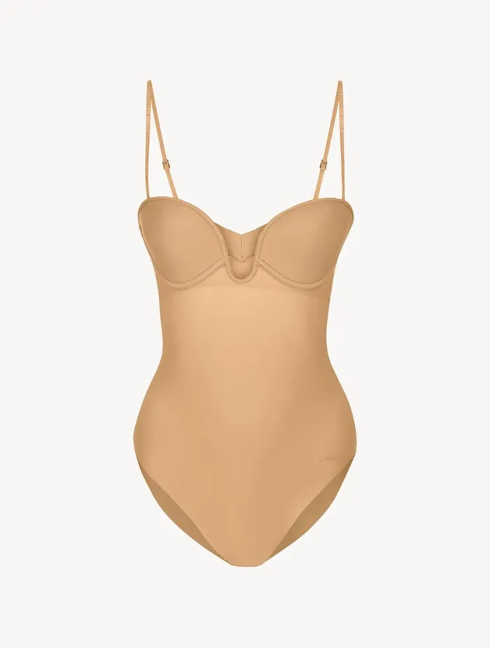 Amarettocoloured Underwired Padded Ubra Bodysuit Lingerie La Perla Bodysuits and Bustiers