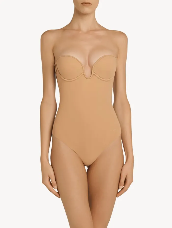 Amarettocoloured Underwired Padded Ubra Bodysuit Lingerie La Perla Bodysuits and Bustiers