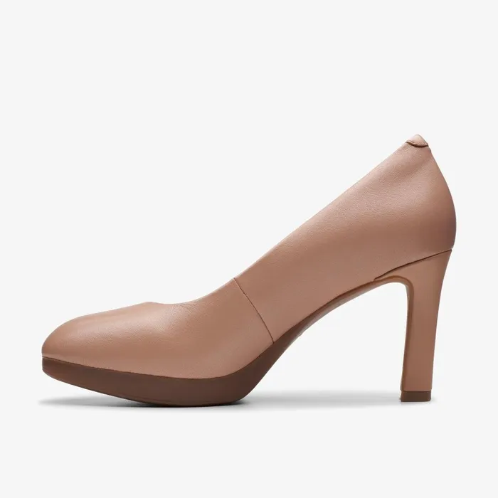 Ambyr2 Braley Warm Beige Leather Women Clarks Heels and Pumps