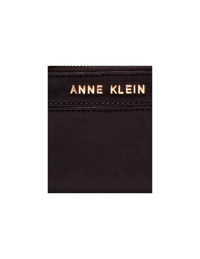 Anne Klein 2 Piece Gift Set With Tweed Zip Clutch And Card Case Black White Tweed Women Handbags