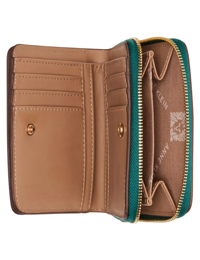 Anne Klein AK Small Curved Wallet Emerald Women Handbags