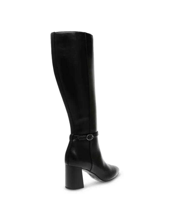 Anne Klein Brenice Tall Boot Black Smooth Women Shoes