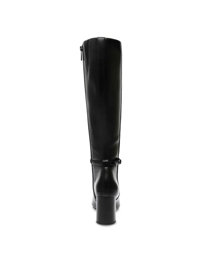 Anne Klein Brenice Tall Boot Black Smooth Women Shoes
