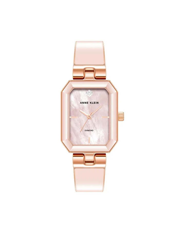 Anne Klein Diamond Dial Bangle Watch Blush Pink Women Watches 038 Jewelry