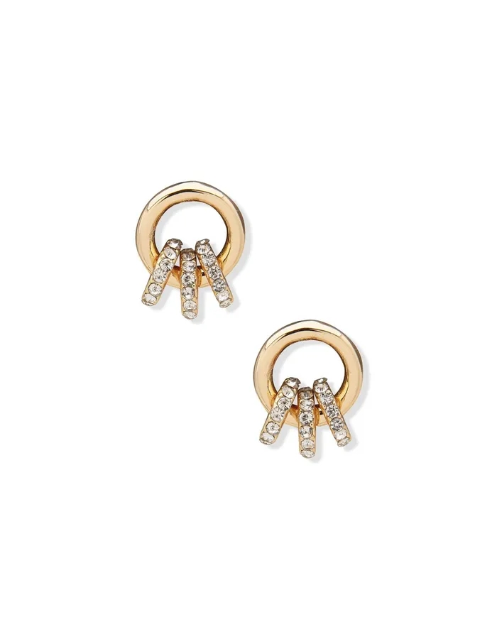 Anne Klein Drop Earrings With Mini Pave Hoops Goldtone Women Watches 038 Jewelry Anne Klein Drop Earrings With Mini Pave Hoops Goldtone Women Watches 038 Jewelry