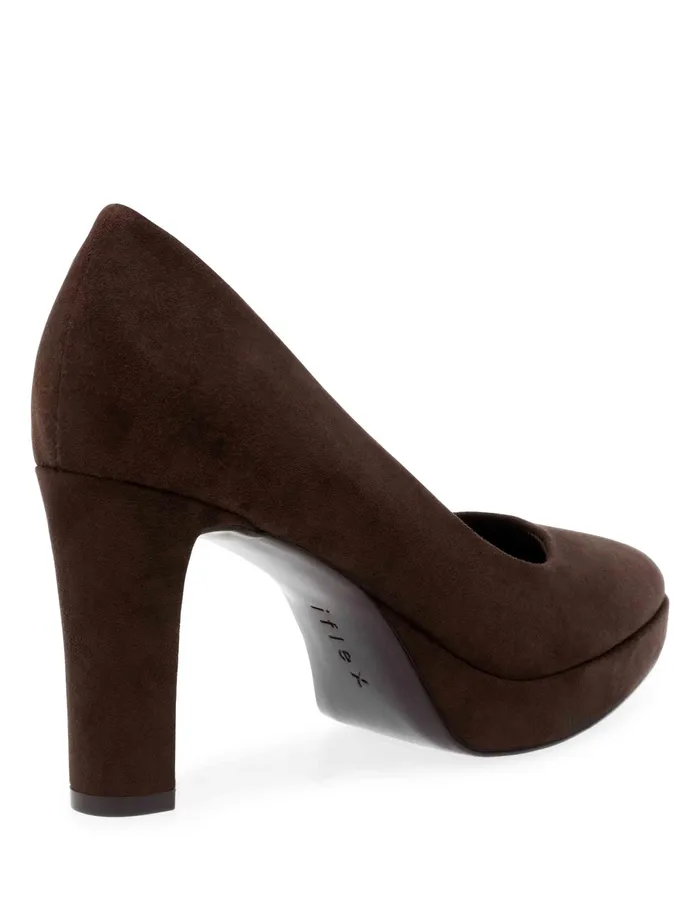Anne Klein Jael Dress Pump Dark Brown Suede Women Shoes