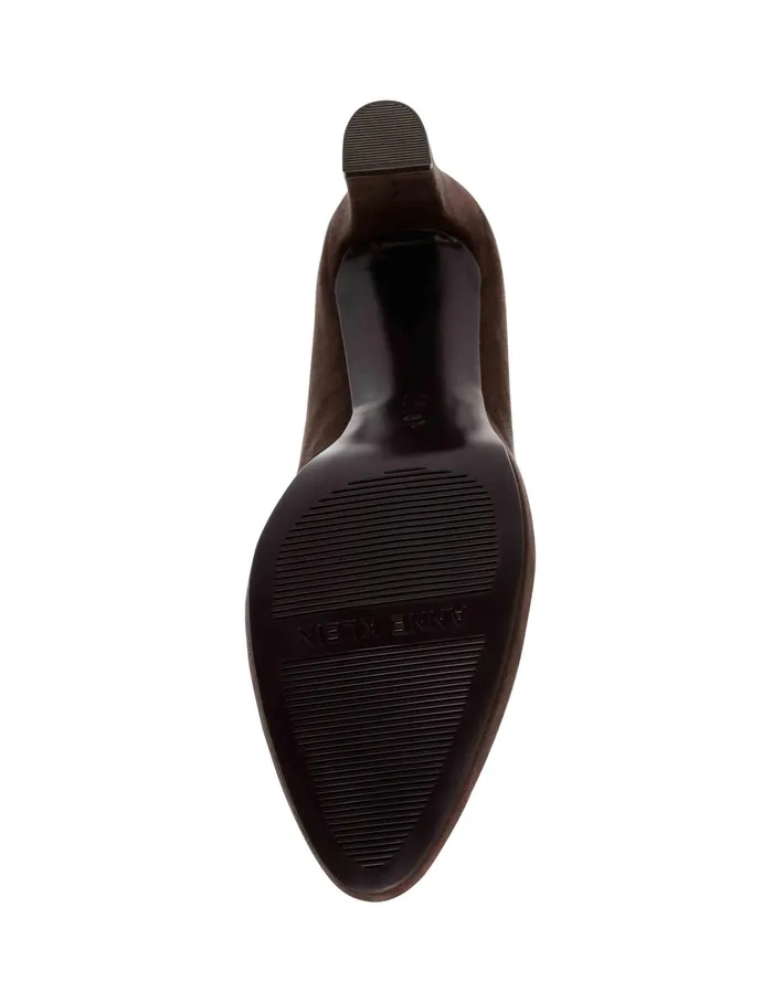 Anne Klein Jael Dress Pump Dark Brown Suede Women Shoes