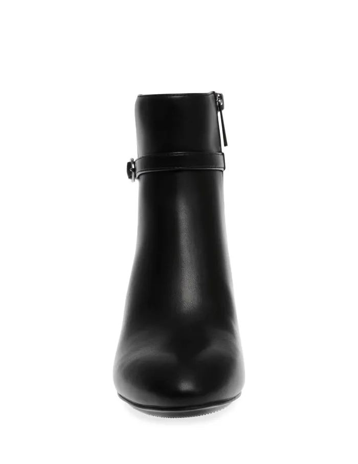 Anne Klein Kaci Boot Black Smooth Women Shoes