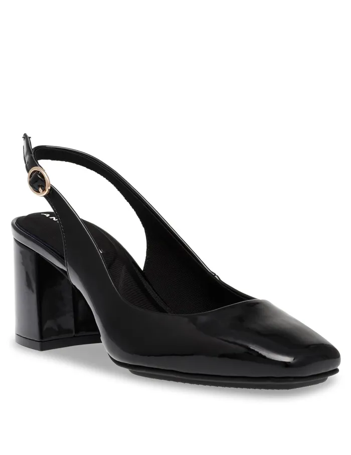 Anne Klein Lizette Dress Pump Black Patent Women Shoes