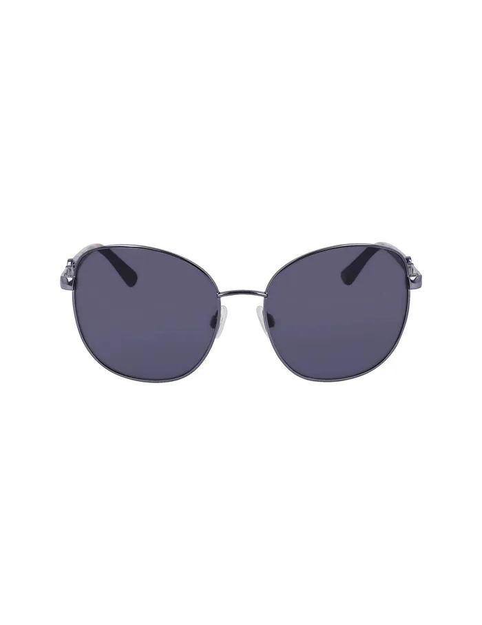Anne Klein Metal Round Leo Sunglasses Slate Women Accessories