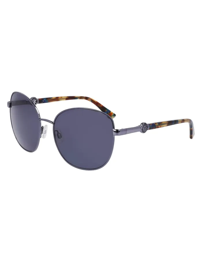 Anne Klein Metal Round Leo Sunglasses Slate Women Accessories