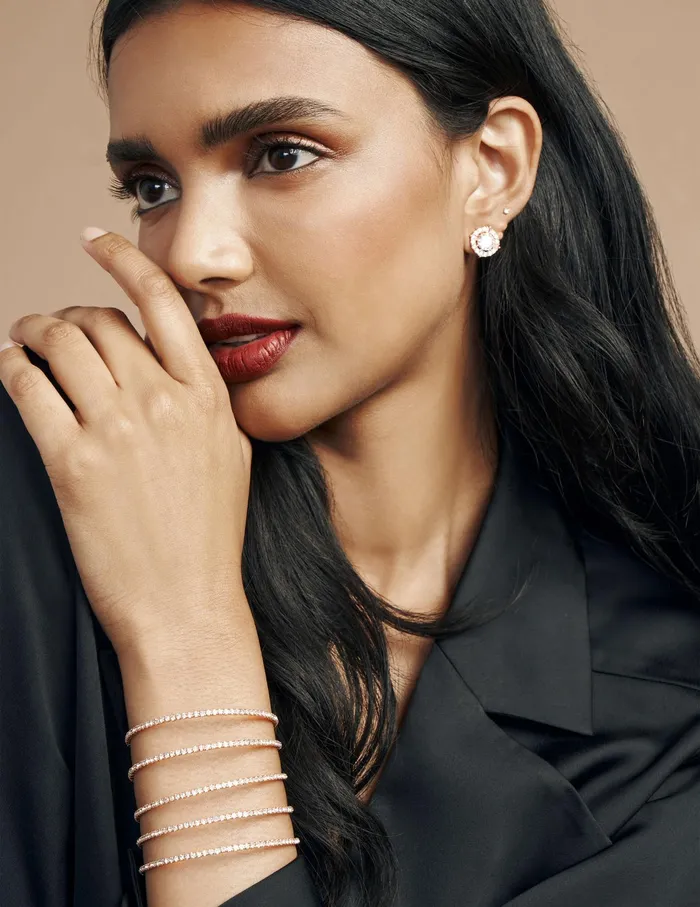 Anne Klein MultiRow Crystal Coil Bracelet Silvertone Women Watches 038 Jewelry Anne Klein MultiRow Crystal Coil Bracelet Silvertone Women Watches 038 Jewelry