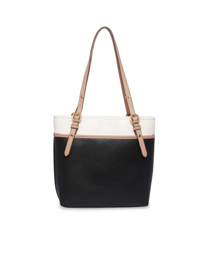 Anne Klein Pocket Tote Shoulder Bag Black Women Handbags
