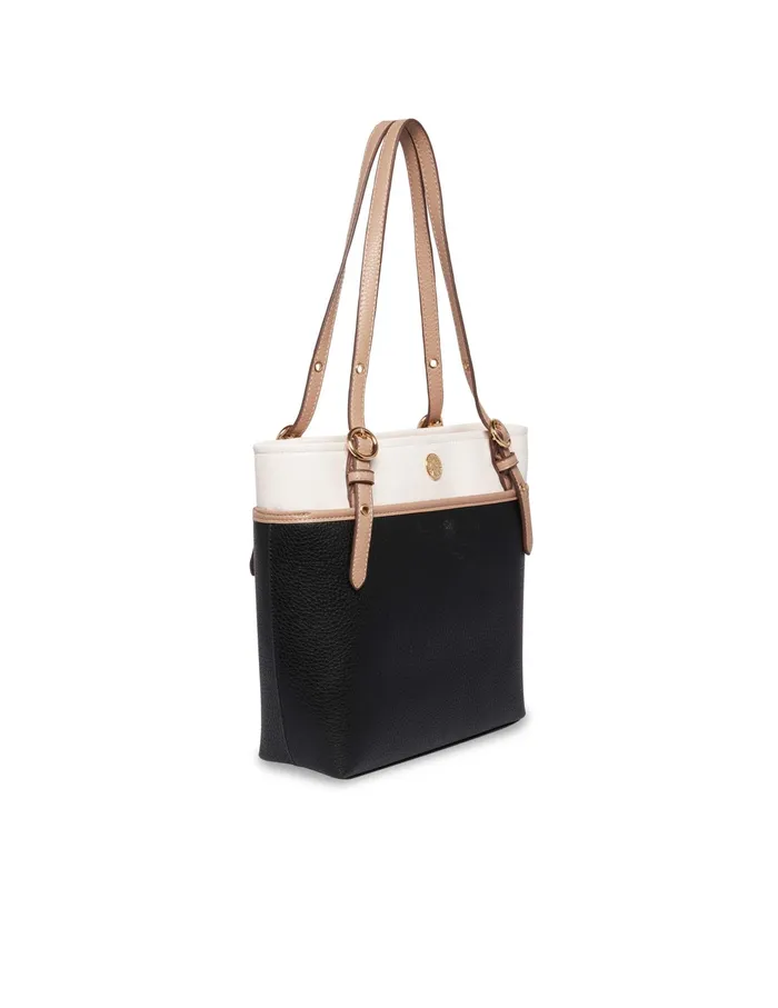 Anne Klein Pocket Tote Shoulder Bag Black Women Handbags