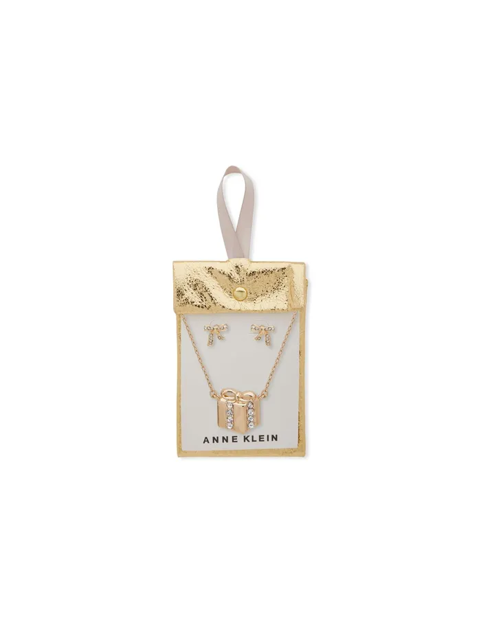 Anne Klein Present Pendant Necklace And Earring Pouch Set Gold Tone Women Watches 038 Jewelry Anne Klein Present Pendant Necklace And Earring Pouch Set Gold Tone Women Watches 038 Jewelry