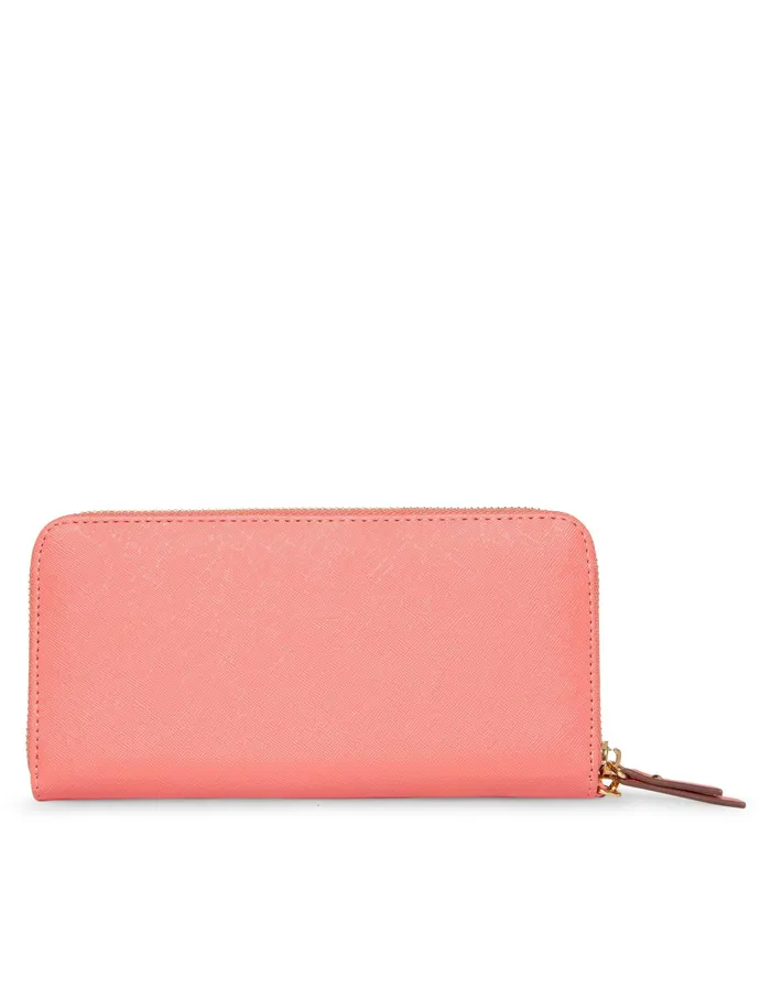Anne Klein Round AK Zip Around Wallet Posie Pink Women Handbags