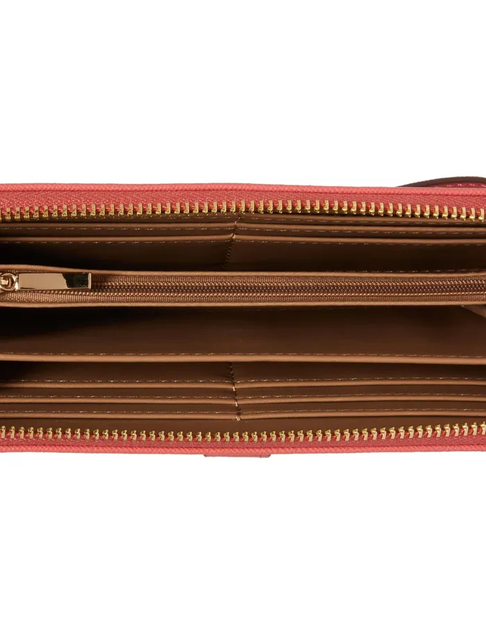 Anne Klein Round AK Zip Around Wallet Posie Pink Women Handbags