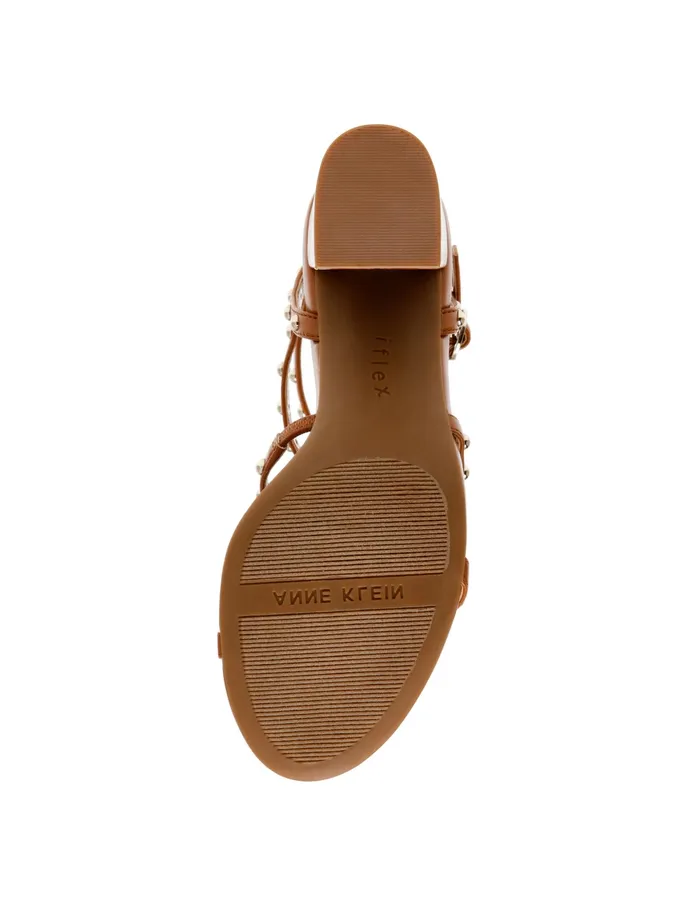 Anne Klein Ruth Dress Sandal Cognac Women Shoes