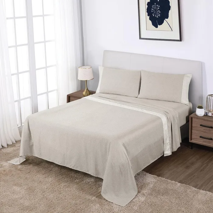 Anne Klein Westhill Dot Sheet Set Oat Women Home