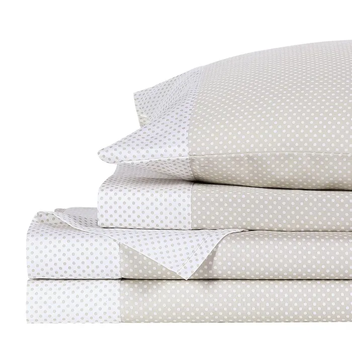 Anne Klein Westhill Dot Sheet Set Oat Women Home