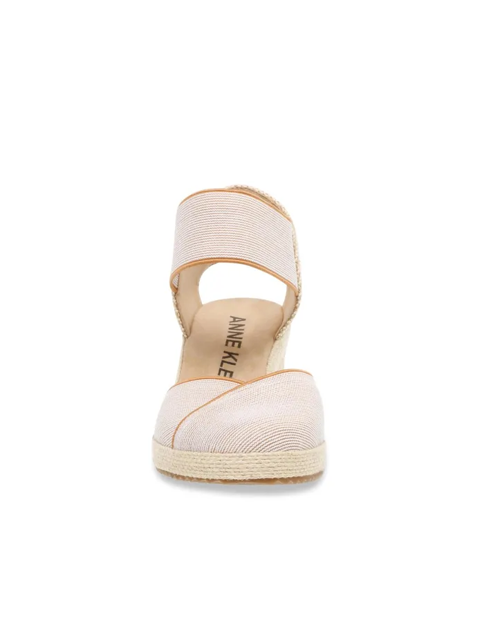 Anne Klein Zoey Round Toe Espadrille Wedges Natural Women Shoes