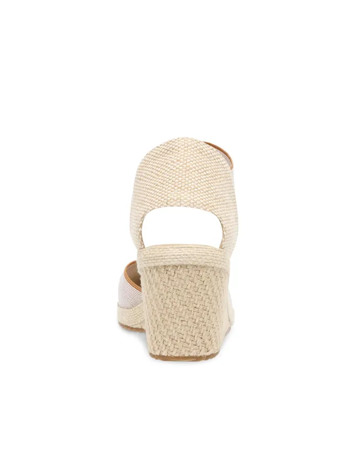 Anne Klein Zoey Round Toe Espadrille Wedges Natural Women Shoes