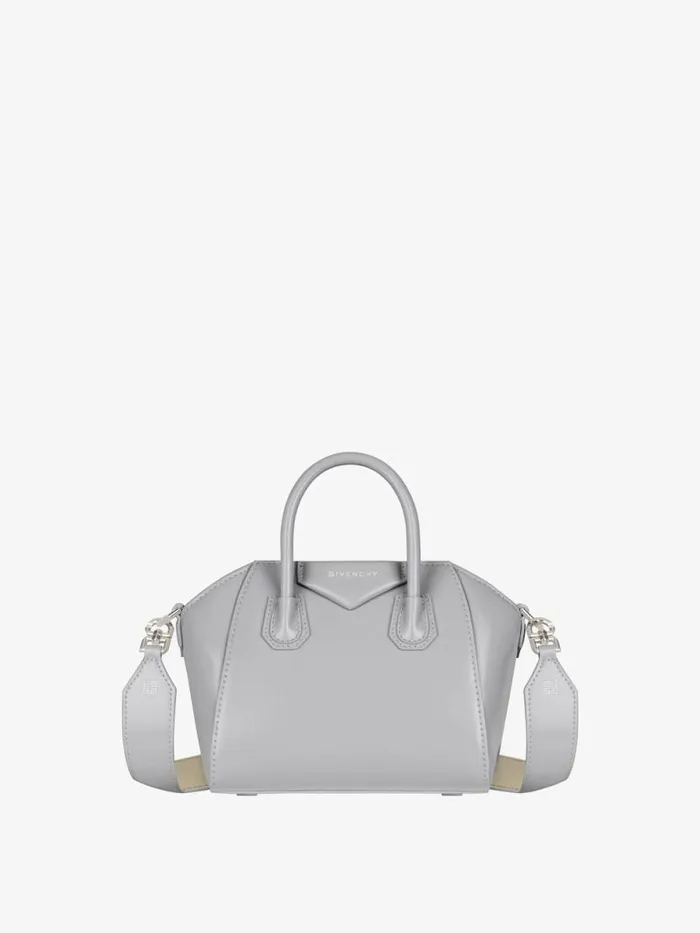 Antigona Toy Bag In Box Leather Light Greynatural Beige Women Givenchy Micro Bags Antigona Toy Bag In Box Leather Light Greynatural Beige Women Givenchy Micro Bags