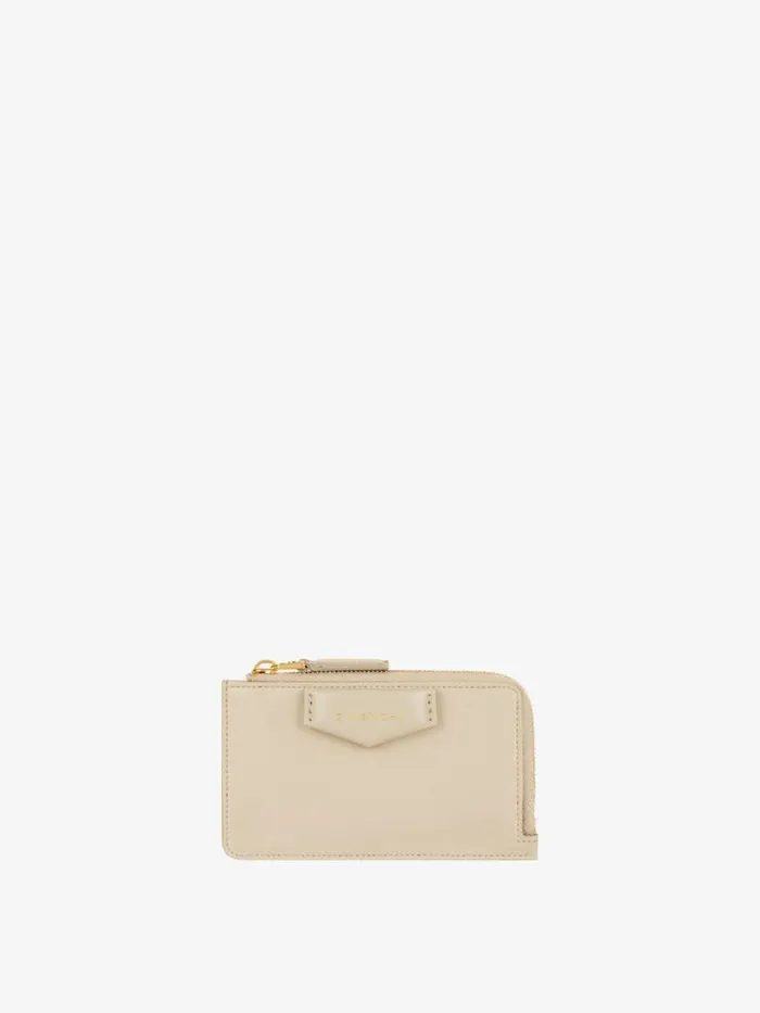 Antigona Zipped Card Holder In Box Leather Natural Beige Women Givenchy Wallets and Card Holders Antigona Zipped Card Holder In Box Leather Natural Beige Women Givenchy Wallets and Card Holders