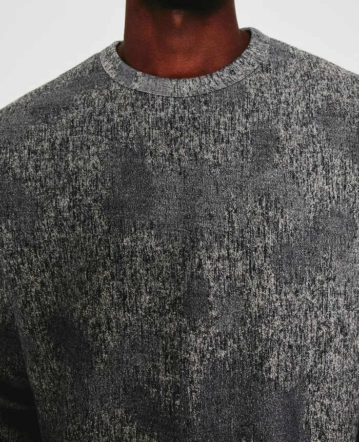 Arc Crew Ikat Heather Grey Multi Men AG Jeans Sweatshirts Arc Crew Ikat Heather Grey Multi Men AG Jeans Sweatshirts